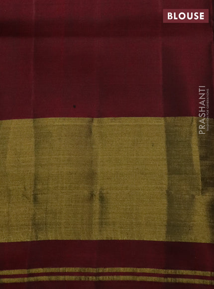 Rajkot patola silk saree deep maroon with allover ikat weaves and long zari woven border