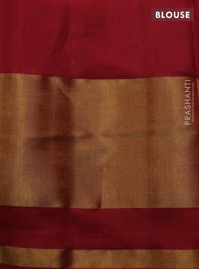 Rajkot patola silk saree maroon with allover ikat weaves and long zari woven border
