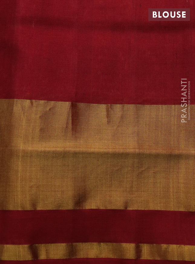 Rajkot patola silk saree maroon with allover ikat weaves and long zari woven border