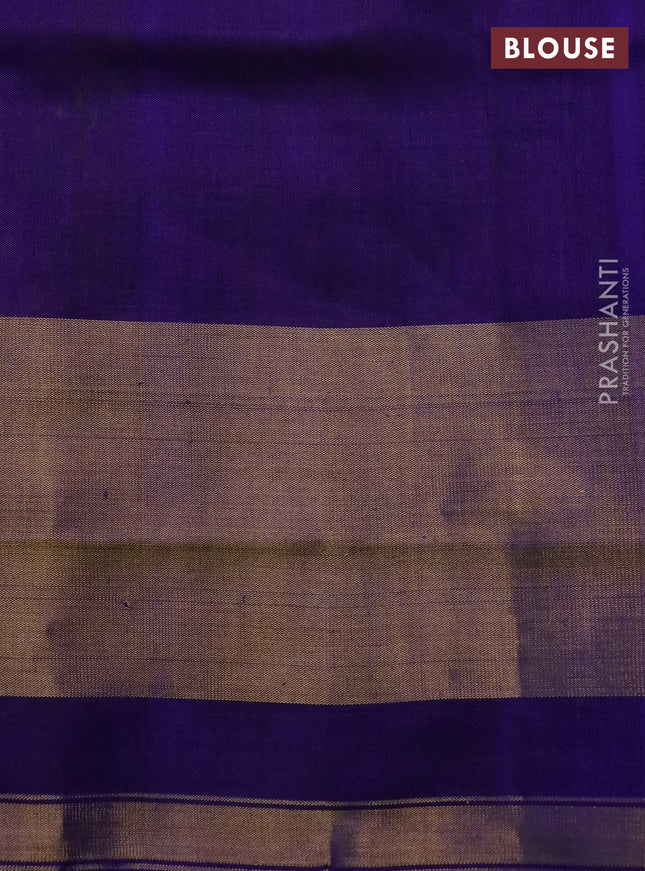Rajkot patola silk saree pink and blue with allover ikat weaves and long zari woven border