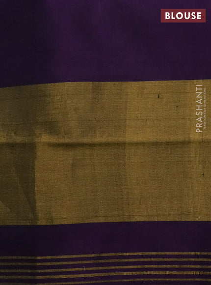 Rajkot patola silk saree blue and violet with allover ikat weaves and zari woven border