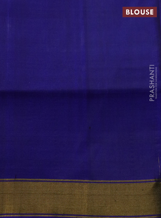 Rajkot patola silk saree grey and blue with allover ikat weaves and zari woven border