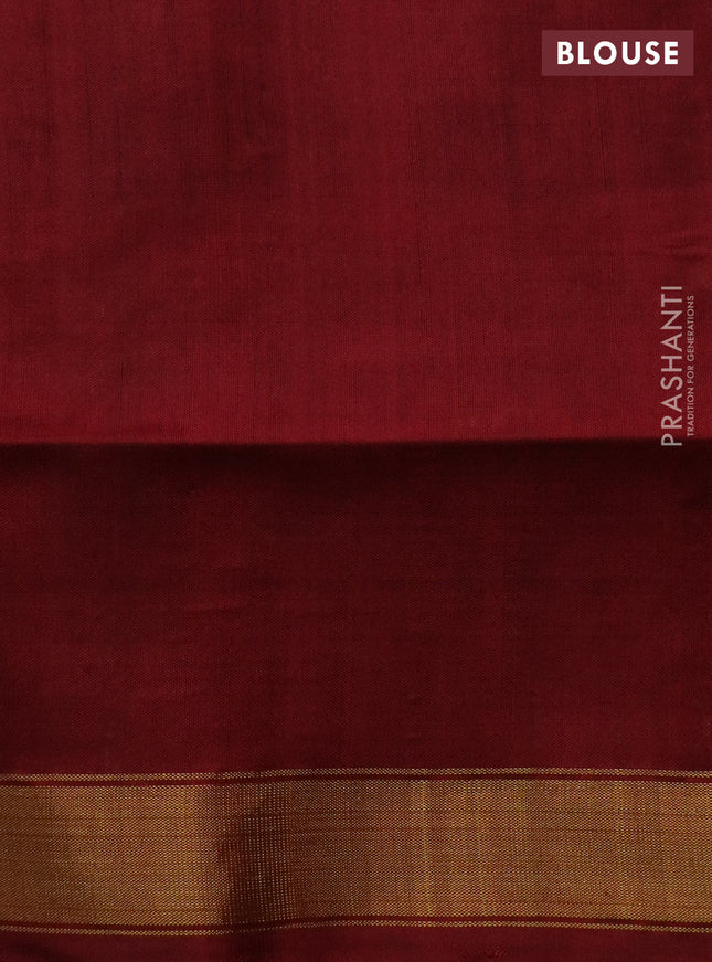 Rajkot patola silk saree navy blue and maroon with allover ikat weaves and zari woven border