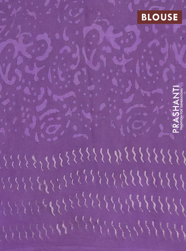 Jaipur cotton saree voilet with allover warli and printed border