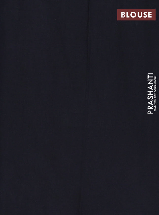 Jaipur cotton saree black and green with allover tie & dye prints in borderless style