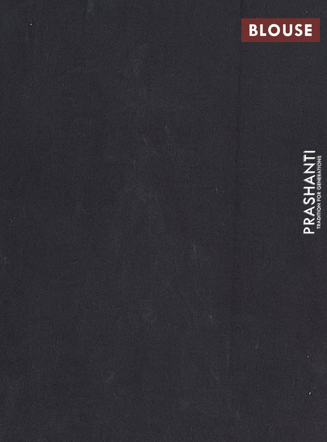 Jaipur cotton saree black and mustard yellow with batik prints and printed border