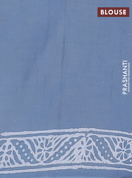 Jaipur cotton saree grey and off white with butta prints and printed border