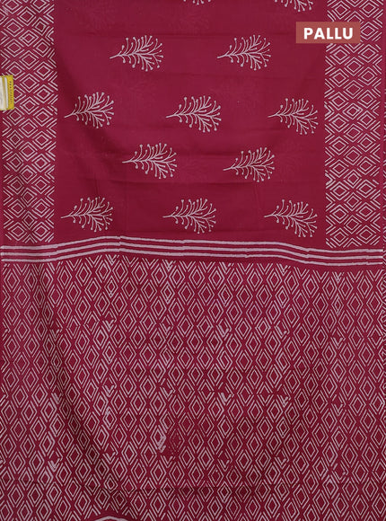 Jaipur cotton saree pastel maroon with butta prints and printed border