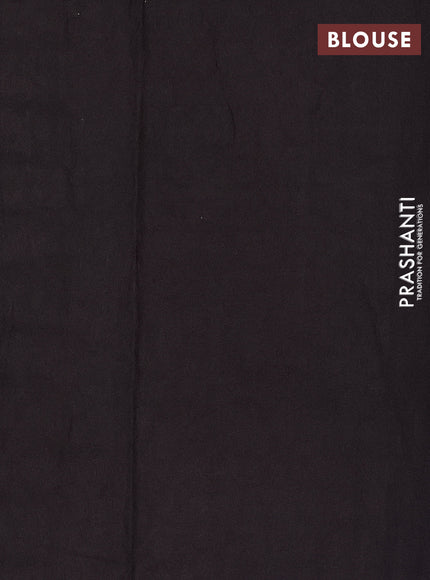 Jaipur cotton saree black and grey with allover prints and printed border