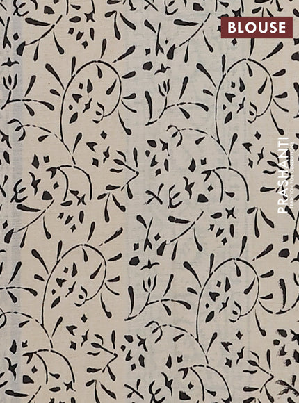 Jaipur cotton saree yellow and black with allover prints and printed border