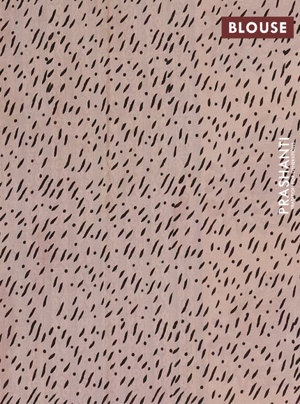 Jaipur cotton saree marron and black with allover kalamkari prints and printed border