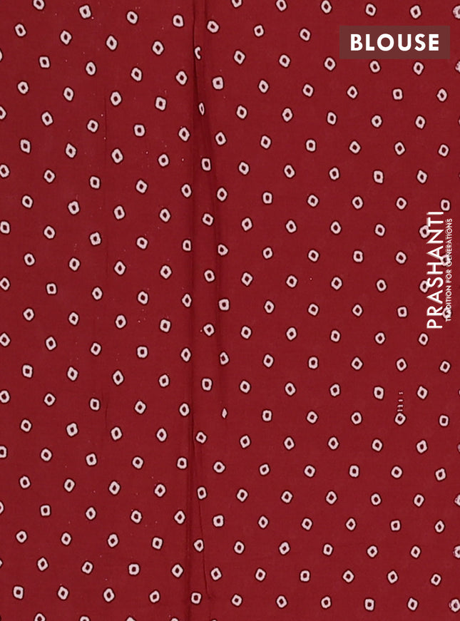 Jaipur cotton saree maroon and black with allover kalamkari prints and printed border