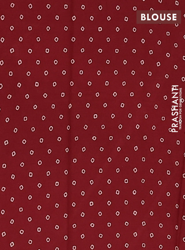 Jaipur cotton saree black and maroon with allover kalamkari prints and printed border