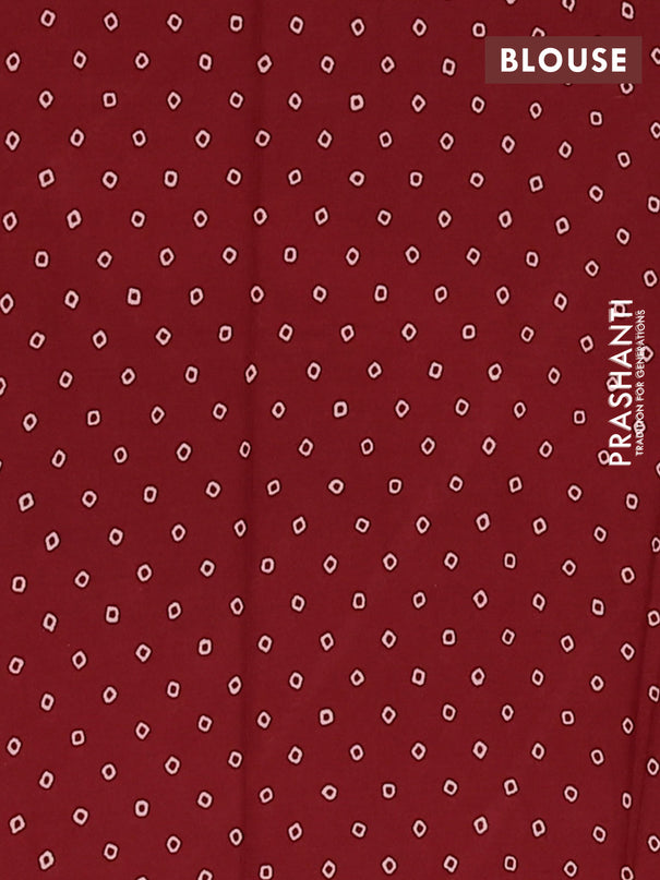 Jaipur cotton saree black and maroon with allover kalamkari prints and printed border