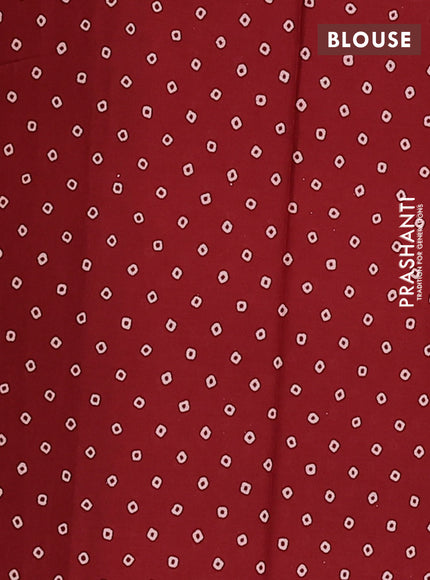 Jaipur cotton saree maroon and black with allover kalamkari prints and printed border