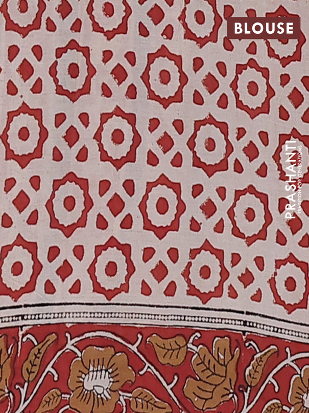 Jaipur cotton saree black and maroon with allover kalamkari prints and printed border