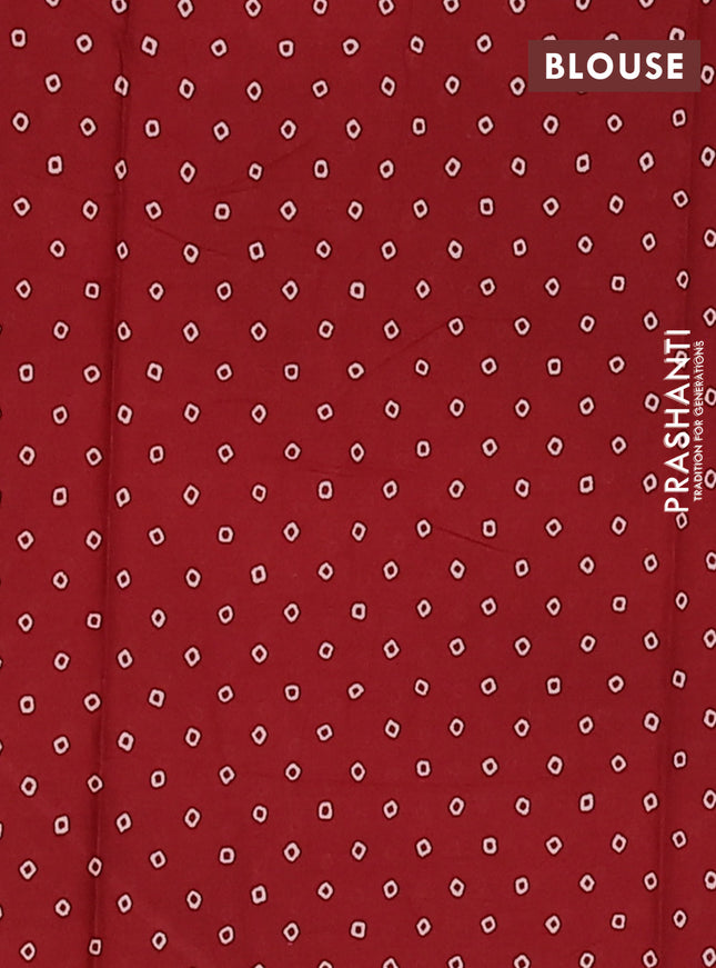 Jaipur cotton saree maroon and black with allover kalamkari prints and printed border