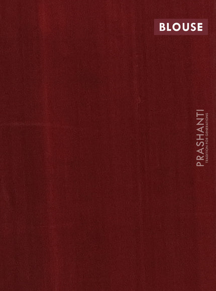 Ikat cotton saree maroon with allover ikat weaves and simple border