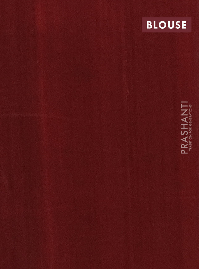 Ikat cotton saree maroon with allover ikat weaves and simple border
