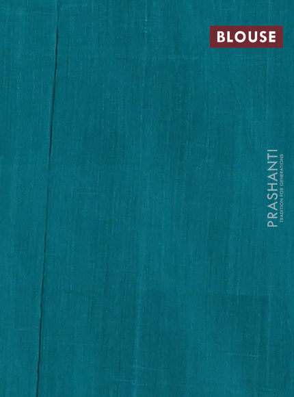 Ikat cotton saree purple and teal green with allover ikat butta weaves and simple border