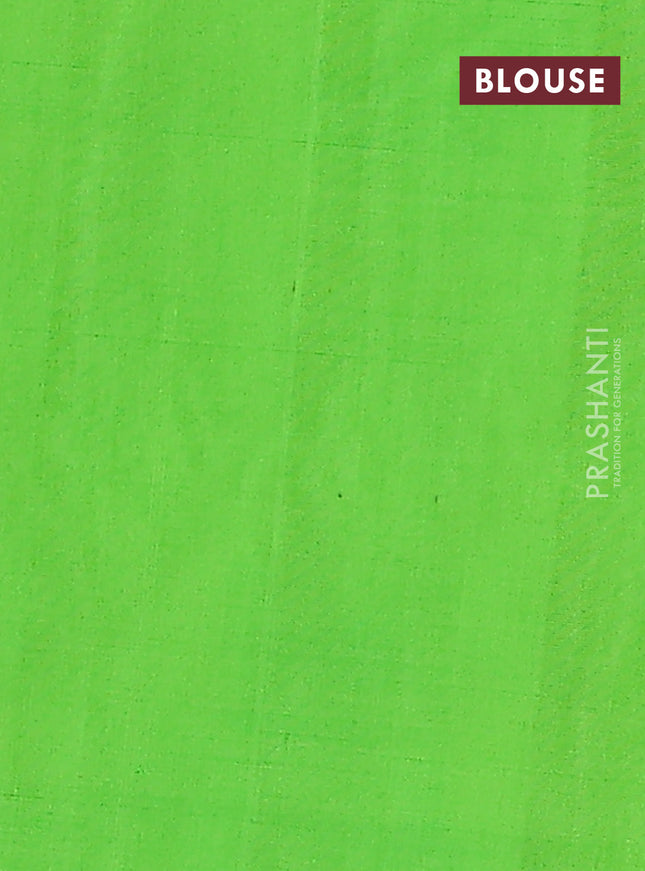 Ikat cotton saree black and green with allover ikat butta weaves and simple border