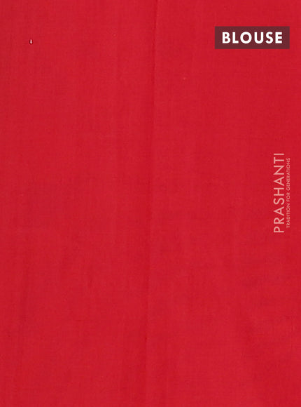 Ikat cotton saree coffee brown and maroon with allover ikat butta weaves and simple border