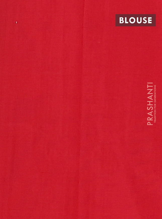 Ikat cotton saree coffee brown and maroon with allover ikat butta weaves and simple border