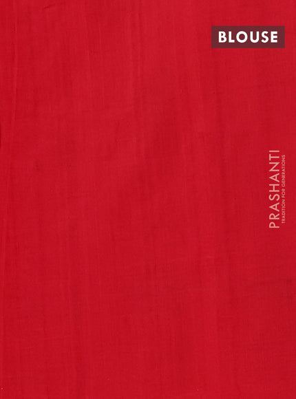 Ikat cotton saree navy blue and maroon with allover ikat weaves and simple border