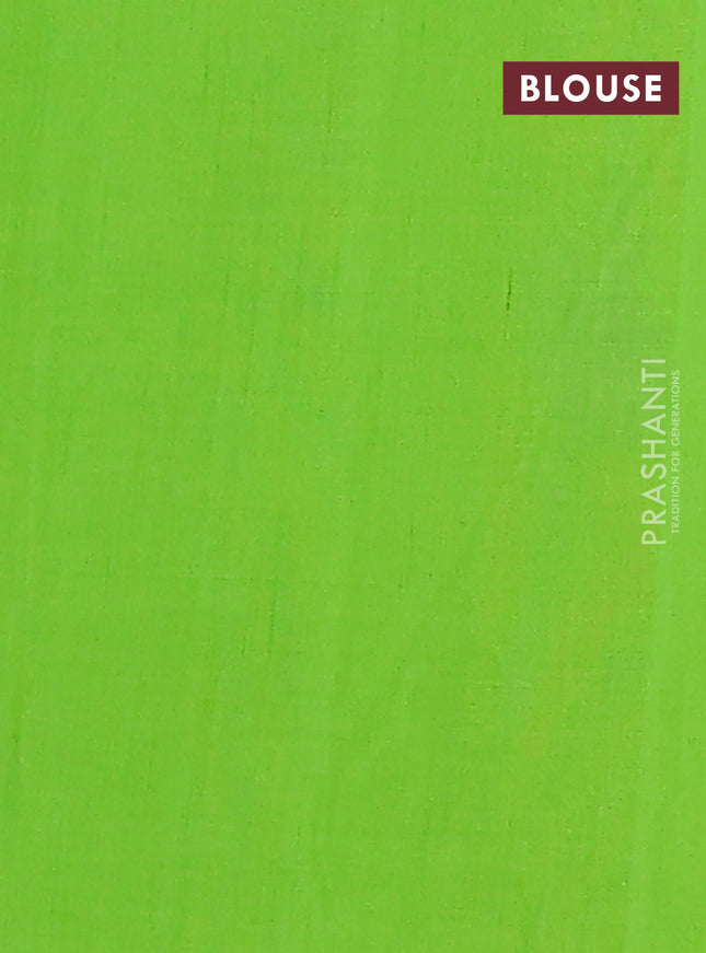 Ikat cotton saree pink and green with allover ikat weaves and simple border