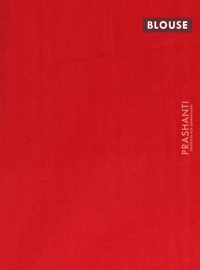 Ikat cotton saree black and red with allover ikat butta weaves and ikat style border