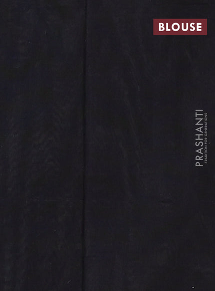 Ikat cotton saree off white and black with allover ikat butta weaves and long ikat style border