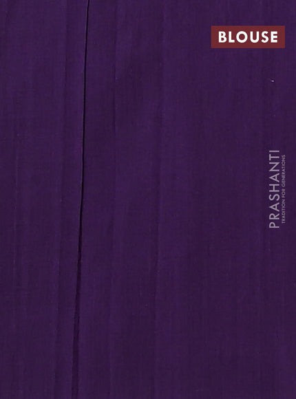 Ikat cotton saree violet with allover ikat weaves and simple border