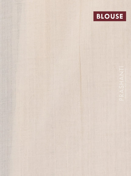 Ikat cotton saree black and off white with allover ikat butta weaves and temple design simple border