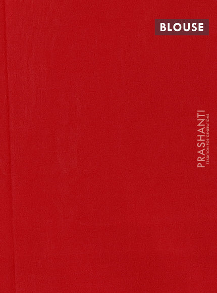 Ikat cotton saree off white and black red with plain body and long ikat style border