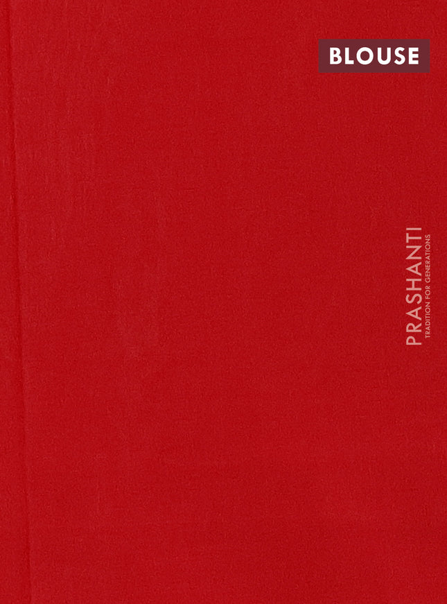 Ikat cotton saree off white and black red with plain body and long ikat style border