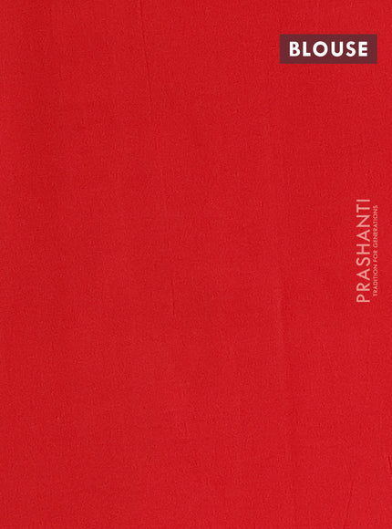 Ikat cotton saree black and red with allover ikat weaves and simple border