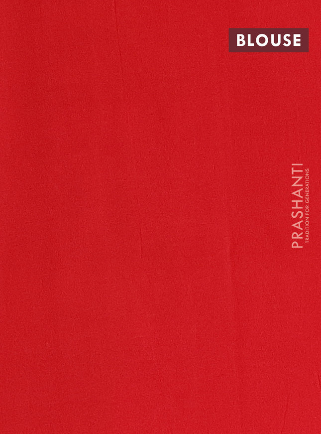 Ikat cotton saree black and red with allover ikat weaves and simple border