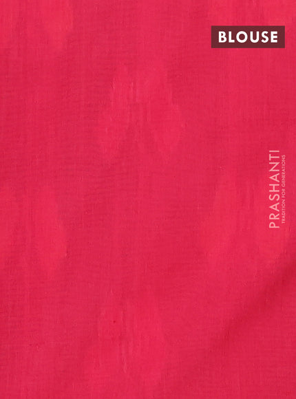 Ikat cotton saree grey and pink with allover ikat butta weaves and simple border