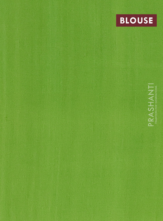 Ikat cotton saree off white and light green with allover ikat butta weaves and long ikat style border