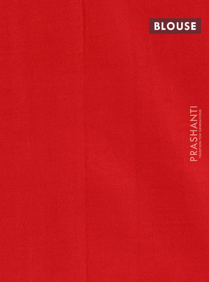 Ikat cotton saree grey black and red with allover ikat weaves and long ikat border