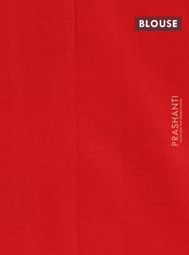 Ikat cotton saree grey black and red with allover ikat weaves and long ikat border