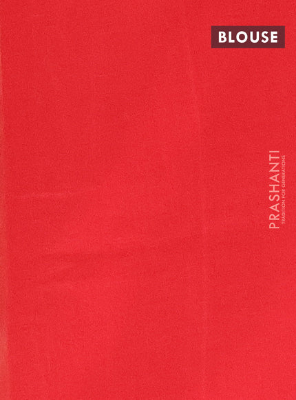 Ikat cotton saree chikku shade and red with allover ikat weaves and simple border