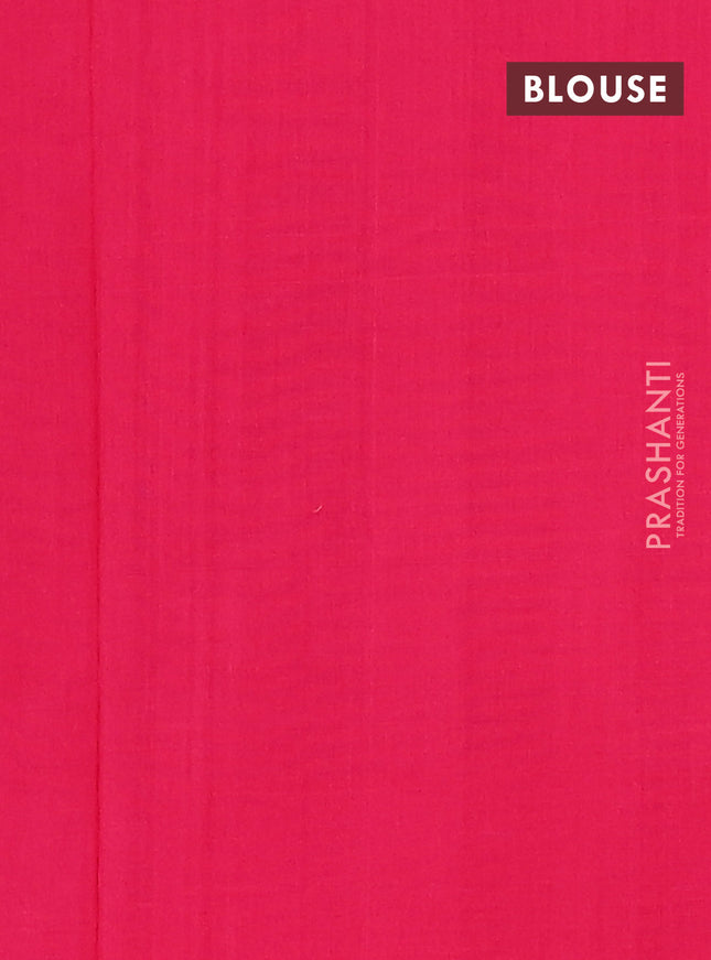 Ikat cotton saree black and pink with allover ikat butta weaves and long ikat border