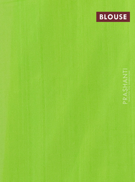 Ikat cotton saree off white and light green with allover ikat butta weaves and temple design simple border