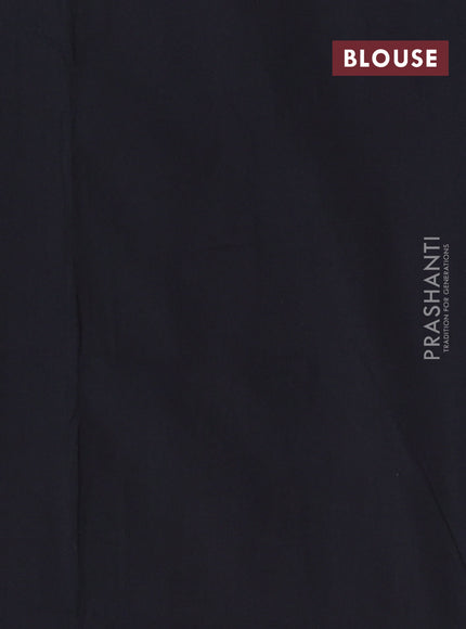 Ikat cotton saree grey and black with allover ikat weaves and simple border