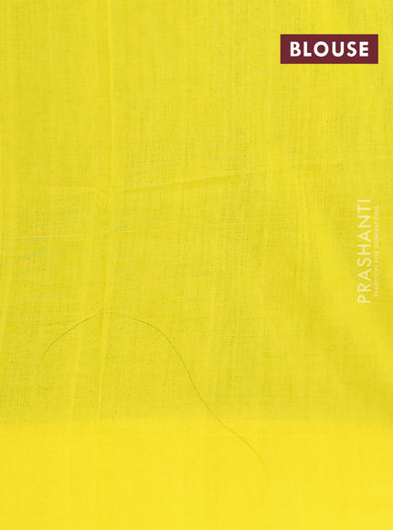 Ikat cotton saree black and yellow with allover ikat weaves and simple border