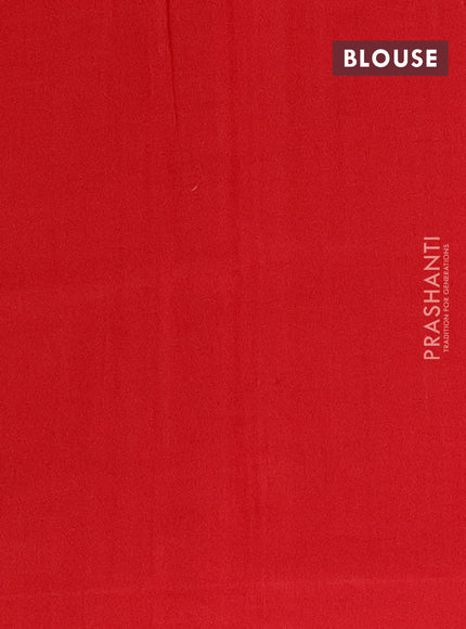 Ikat cotton saree maroon black and red with allover half & half style and simple border