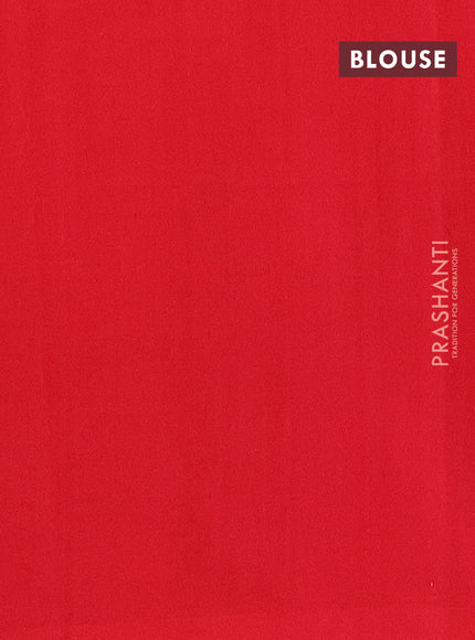 Ikat cotton saree black and red with allover ikat weaves and simple border