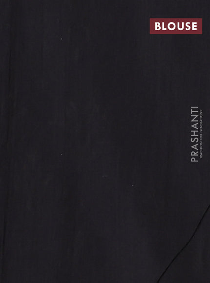 Ikat cotton saree grey and black with allover ikat weaves and simple border