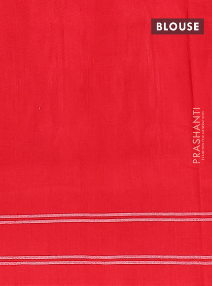 Ikat cotton saree pink shade and red with allover ikat weaves and simple border